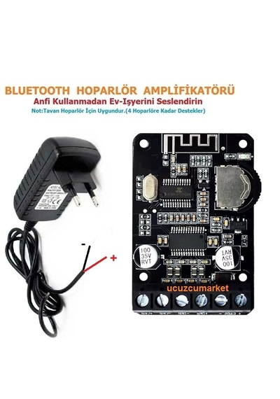 Bluetooth Hoparlör Amplifikatörü Tavan Hoparlör Için Uygundur- 4 Hoparlöre Kadar Bağlanır