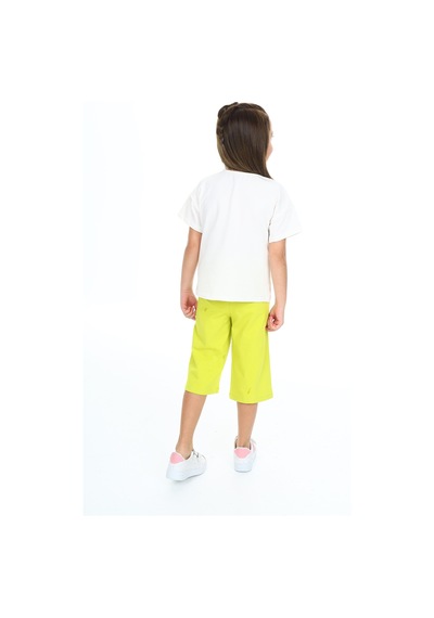 Toontoy Kids Toontoy Kız Çocuk Baskılı Kaprili Takım Açık Yeşil