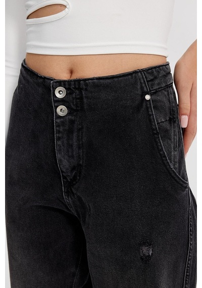 Özel Koleksiyon Yüksek Bel Culotte Jean Pantolon Ag-1008 001