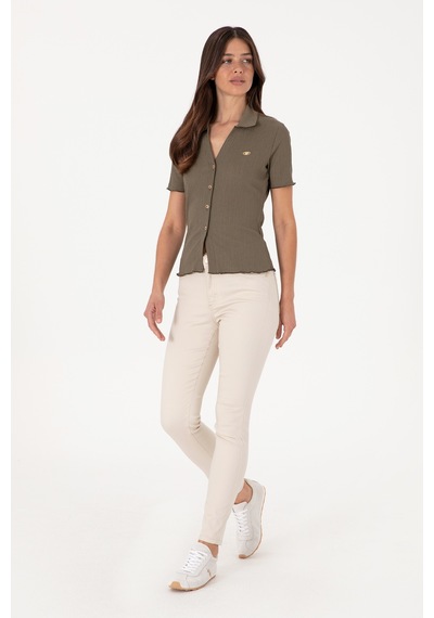 U.s. Polo Assn. Kadın Vizon Gömlek Örme 50299926-vr052 Vizon