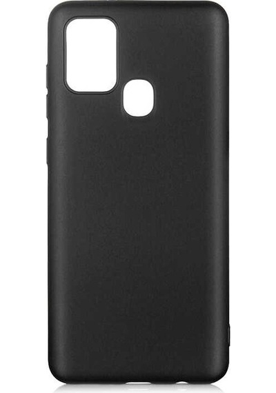 Kilifone - Samsung Uyumlu Galaxy A21s - Kılıf Mat Renkli Esnek Premier Silikon Kapak - Siyah