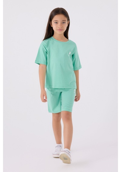 U.S. Polo Assn. U.s. Polo Assn Kız Çocuk Mavi Bermuda Takım 5274-43849 Mavi