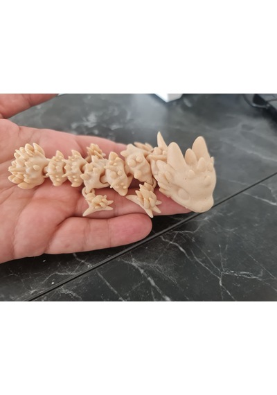 Ahşap Malzeme Yavru Kertenkele Sürüngen Oyuncak Hareketli 10cm