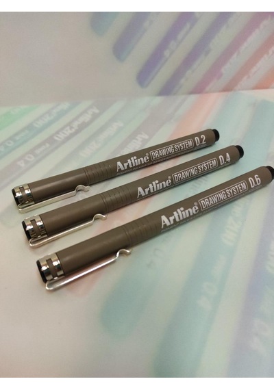 Artline Drawing System Teknik Çizim Kalemi 0.2 0.4 0.6 Üçlü Set