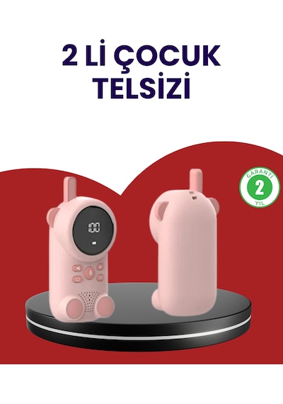 Uzun - 505 - Menzilli Bebek Telsizi Vox Modlu, Renkli - SPT - GLD - Lcd Ekranlı