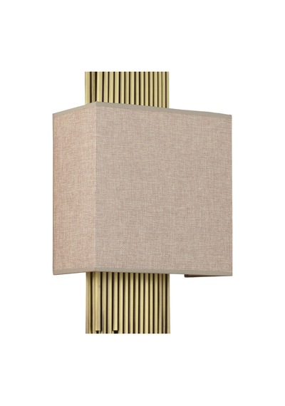 Lampaluce Straordinario Modern Tasarım Metal Ve Kumaş Aplik 65cm Sarı Eskitme