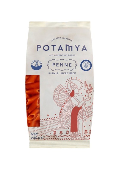 Potamya Kırmızı Mercimekli Penne 240 G - 7 Adet Tarı