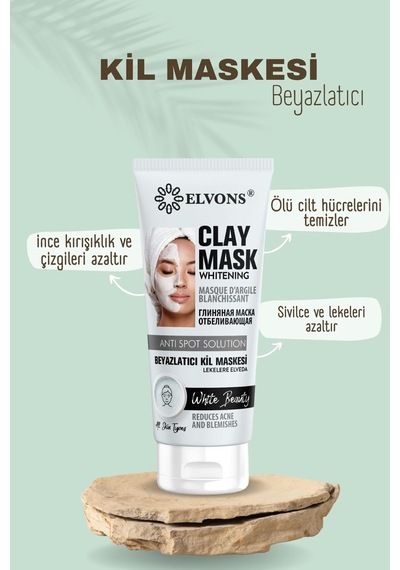 Elvons Beyazlatıcı Kil Maskesi 75 ML