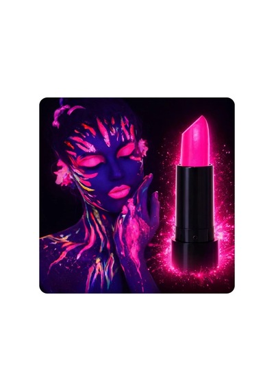 Jenerik Uv Neon Pembe Ruj Karanlıkta Parlayan Makyaj Boyası Diğer