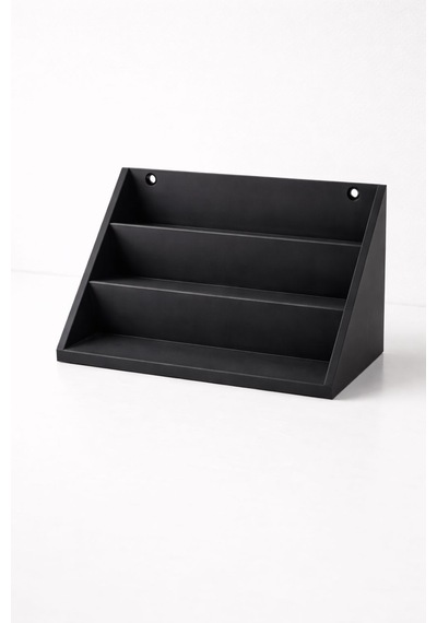 3 Katlı Oje Standı Masaüstü & Duvar Montaj Organizer Siyah