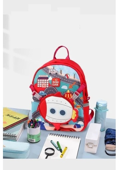 Supercute Two İn One Sırt Çantası-rocket Kırmızı