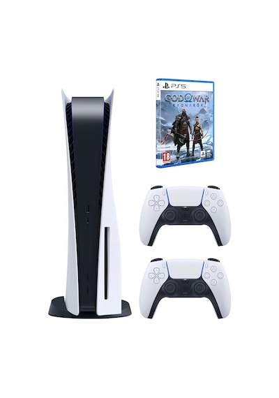 Sony Playstation 5 PS5 Oyun Konsolu + 2 Dualsense Kol + PS5 God Of War Ragnarok(İthalatçı Garantili)
