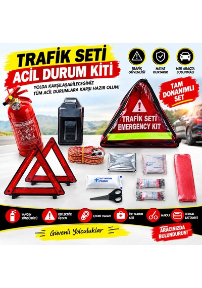 5'li Çantalı Lüx Trafik Seti Tüvtürk Uyumlu