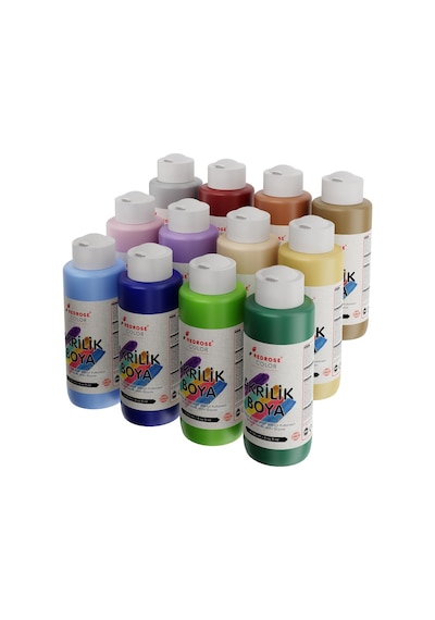 Pastel Renkler Akrilik Boya 12'li Set 12x120 Ml