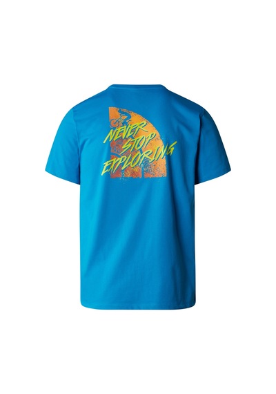 The North Face M Foundation Tracks Graphic Tee Erkek T-shirt-28157-mavi Mavi