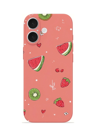 Apple iPhone Uyumlu 17 Vorian İnce Kamera Korumalı Mika Kılıf Summer Fruit Crush Summer Fruit Crush Mika