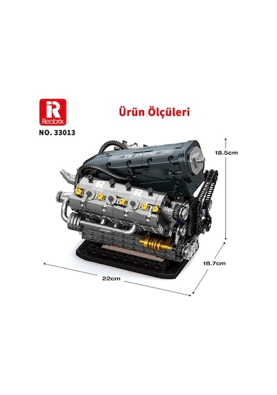Reobrix V6 Engine 33013 Brick Yapım Seti