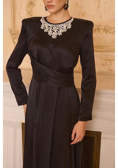 Senna Lucıano Dress Siyah Siyah
