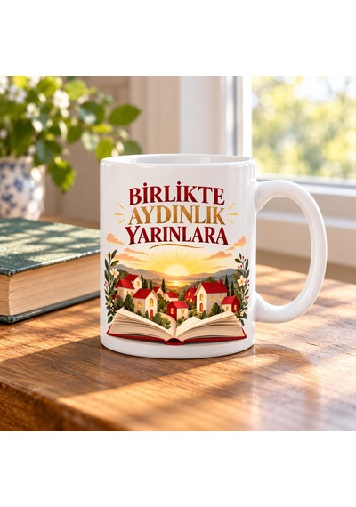 Cumhuriyet Işığı Tasarımlı Porselen Kupa - Model 885