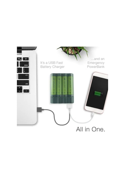 GP X411 AA 2700 Serisi USB Pil Şarj Cihazı + Powerbank