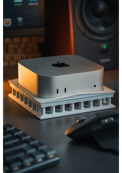 Apple Mac Mini Uyumlu Parthenon Tapınağı Tasarımlı Masaüstü Stand Ve Yükseltici Taban