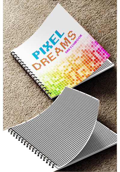 Pixel Dreams Skecth Book 20 X 20 Cm 50x50 Kareli Pixel Art, Eskiz, Çizim Ve Boyama Kitabı