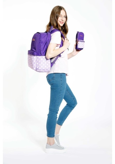 Kaukko Soft Floral Sırt Çantası Purple K1492