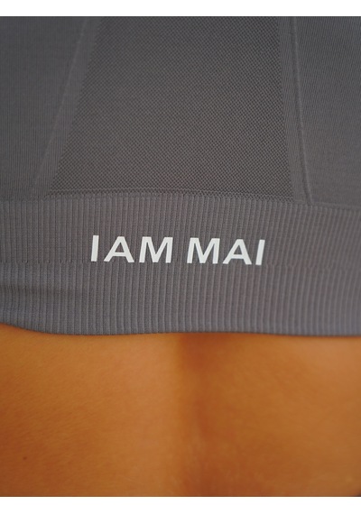Mai Studios Co. Rufus Antrasit Kısa Kollu Crop Top Antrasit