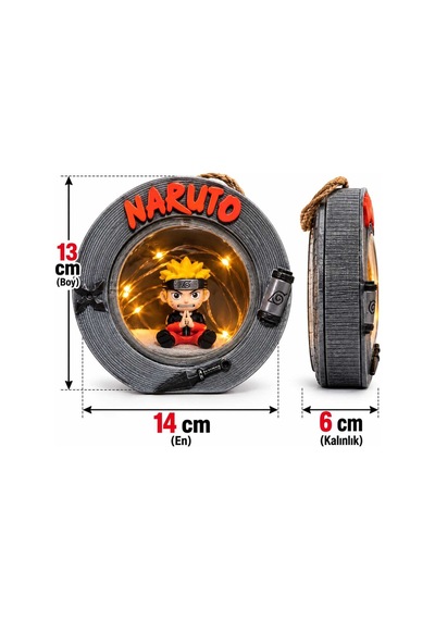Naruto Temalı Ledışıklı Gece Lambası & Anime Masa Dekoru Sarı Sarı
