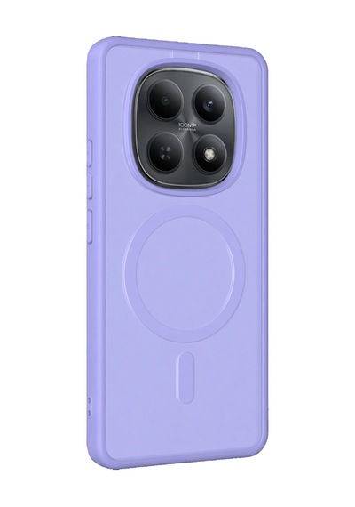 Xiaomi Redmi Note 15 Pro 4g İle Uyumlu Kılıf Magsafe Şarj Özellikli Mat Arka Yüzeyli Kapak Lila