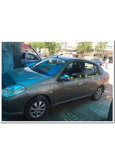 Renault Clio Symbol Krom Cam Çıtası 2009-2012 4 Parça Paslanmaz Ç