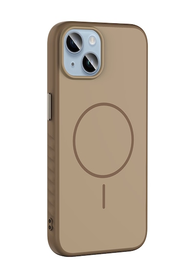 Apple Uyumlu iPhone 14 Kılıf M-safe Şarj Özellikli Zore Tea Kapak - Gold Altın