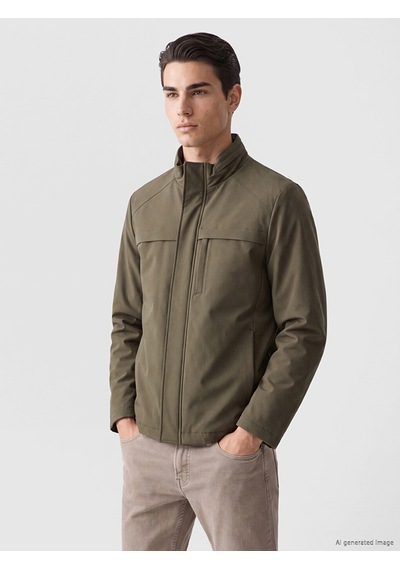 Lcwaıkıkı Classic Haki Regular Fit Dik Yaka Erkek Şişme Mont