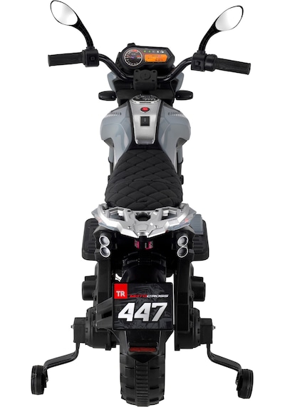 447 Motocross Akülü Motor Çocuk Motoru 12v Gri Gri