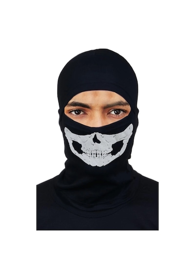 Belifanti Collection Unisex Siyah Kurukafa Termal Kar Maskesi İskelet Maske Beden Tek Siyah