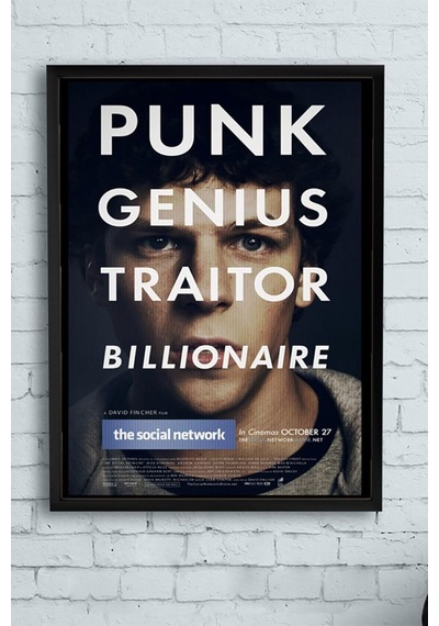 Pster13322 Social Network Girişimcilik Çerçeveli Tablo 40x50cm