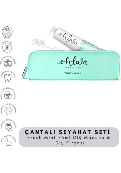 Ohlala Fresh Mint 75 Ml + Dental Luxe Diş Fırçası Premium Seyahat Seti