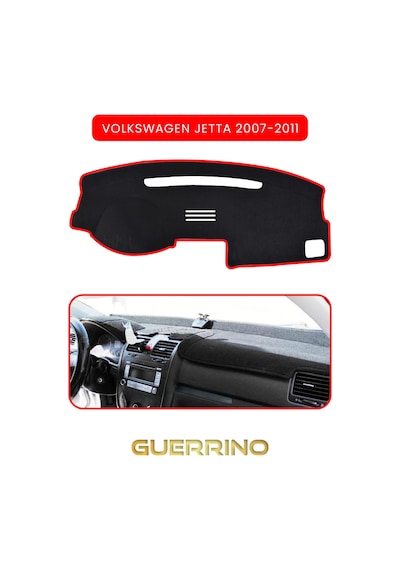 Volkswagen Jetta 2007-2011 Torpido Koruma Halısı Kırmızı Kenar