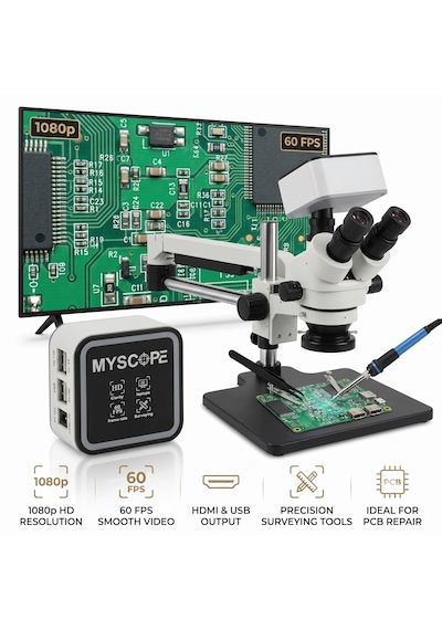 5609f Hd 60 Fps Dijital Mikroskop Kamerası Beyaz - Hdmı / Usb Endüstriyel İnceleme Kamerası