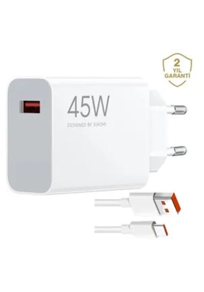 Xiaomi 45w Turbo Hızlı Şarj Cihazı Ve 4a Usb Type-c Şarj Kablosu