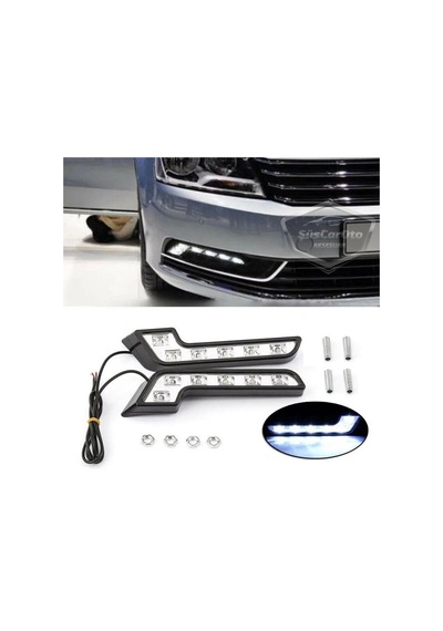Üniversal 6 Led Mercedes Tip Gündüz Ledi Araba Gündüz Farı Araç Oto Drl Led Lamba Güçlü Işık 12v Su Geçirmez Beyaz 2 Adet 00 Şüscaroto Aksesuar