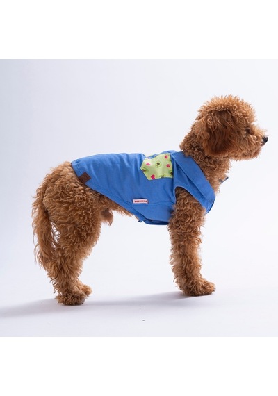 Avo Bliss Denim Avokado Desenli Kot Kedi Köpek Gömleği-kedi Köpek Kıyafeti-kedi Gömlek-köpek Gömlek