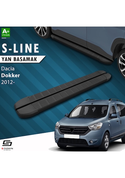 S-dizayn Dacia Dokker S-line Siyah Yan Basamak 203 Cm 2012 Üzeri A+ Kalite