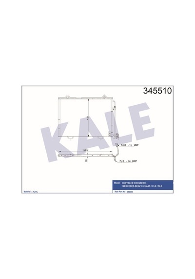KALE OTO Radyatör 345510 Klima Radyatörü C-Class Clk Slk Crossfıre