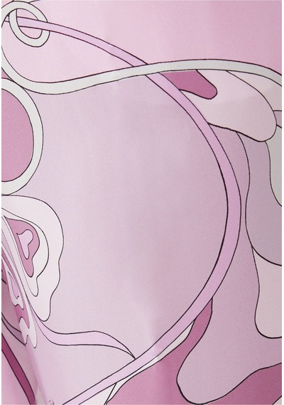 Pucci Orkide Desenli Ipek Twill Pantolon Pembe