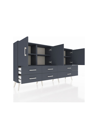 Arges Konsol 6 Raflı 6 Çekmeceli 4 Kapaklı 176x30x99 Antrasit-antrasit Antrasit - Antrasit Arges Konsol 6 Raflı 6 Çekmeceli 4 Kapaklı 176x30x99 Antrasit-antrasit Antrasit - Antrasit