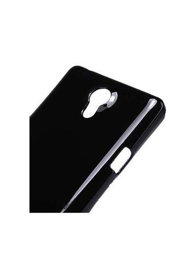 Nillkin Xperia T Lt30p İle Uyumlu Parlak Sert Kauçuk Kılıf Siyah Siyah