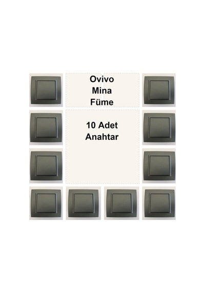 Ovivo Mina Füme 10 Adet Anahtar