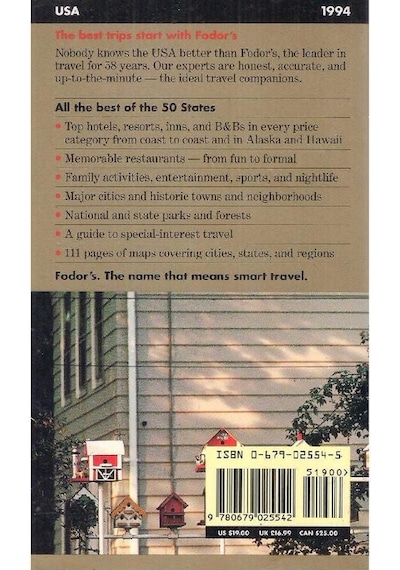 Usa '94: The Complete Guide To The Best Of Everything İn All 50 States Gold Guides 2.el