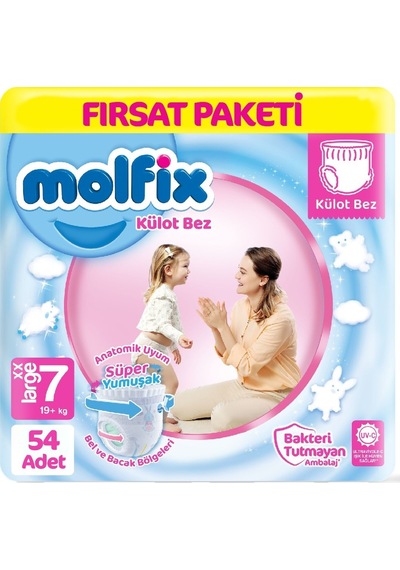 Molfix Külot Bebek Bezi 7 Numara Fırsat Paketi 27 x 2 54 Adet 2'li